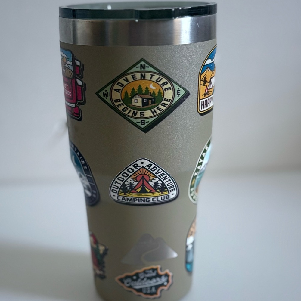 “Stay Wild” Adventure Sticker Travel Tumbler, 40 oz